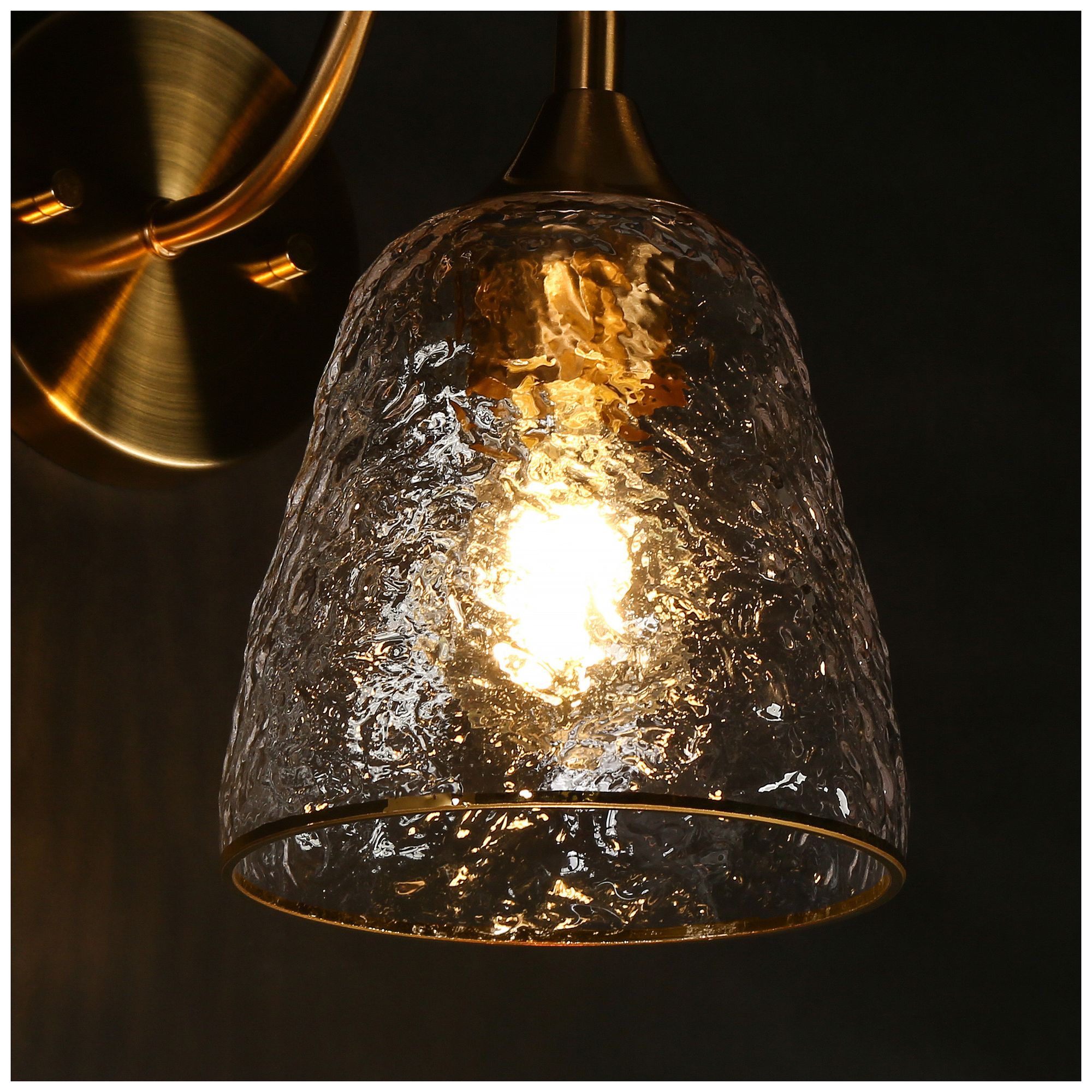 Dolohovstrout 1-Light Gold Glass Wall Sconces - Made to Order