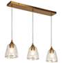 1_Dolohovstrout 28 1/2"W Polished Gold 3-Light Island Pendant