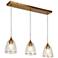 Dolohovstrout 28 1/2"W Polished Gold 3-Light Island Pendant