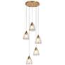 1_Dolohovstrout 5-Light Cluster Glass Island Pendant Light