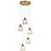 Dolohovstrout 5-Light Cluster Glass Island Pendant Light