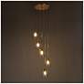 2_Dolohovstrout 5-Light Cluster Glass Island Pendant Light more views