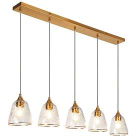 Image1 of Dolohovstrout 5-Light Glass Island Pendant Light