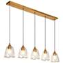 1_Dolohovstrout 5-Light Glass Island Pendant Light