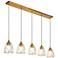 Dolohovstrout 5-Light Glass Island Pendant Light