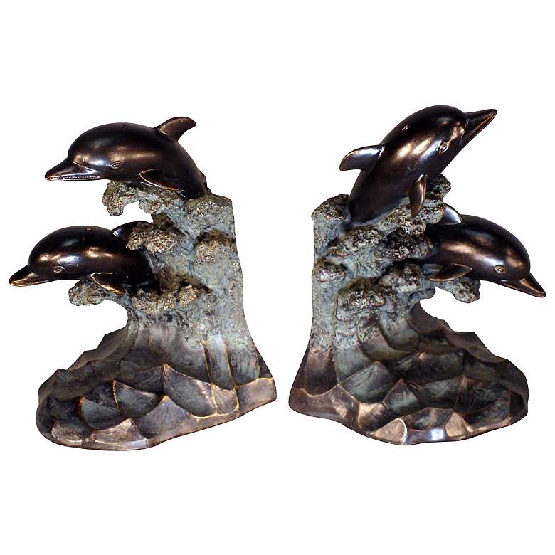 Image 1 Dolphin Bookends Set