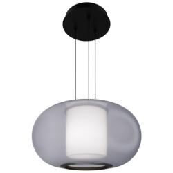 Doma 10.75"H x 20"W 1-Light Pendant in Black