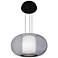 Doma 10.75"H x 20"W 1-Light Pendant in Black