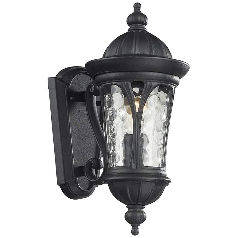 Image 1 Doma 14 inch High Black Metal Outdoor Wall Light