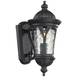 Doma 14&quot; High Black Metal Outdoor Wall Light