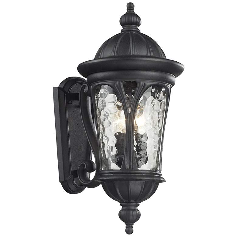 Image 1 Doma 19 1/2 inch High Black Metal Outdoor Wall Light