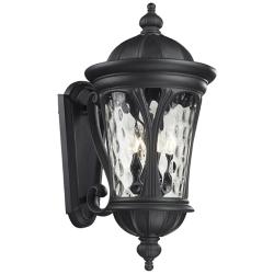 Doma 28 3/4&quot; High Black Metal Outdoor Wall Light