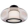 1_Doma 8.13"H x 13.5"W 1-Light Flush Mount in Black