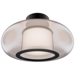 Doma 8.13"H x 13.5"W 1-Light Flush Mount in Black