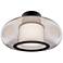 Doma 8.13"H x 13.5"W 1-Light Flush Mount in Black