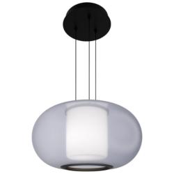 Doma 8.75"H x 16"W 1-Light Pendant in Black