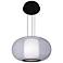 Doma 8.75"H x 16"W 1-Light Pendant in Black