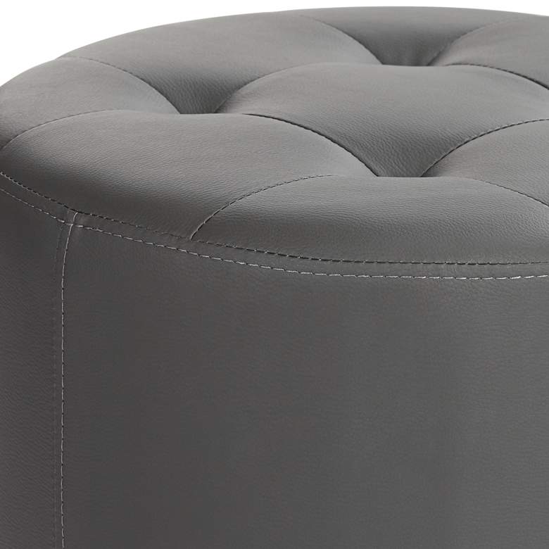 Image 2 Domani Small Gray Swivel Ottoman more views