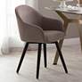 Dome Camel Beige Fabric Swivel Dining/Office Chair in scene