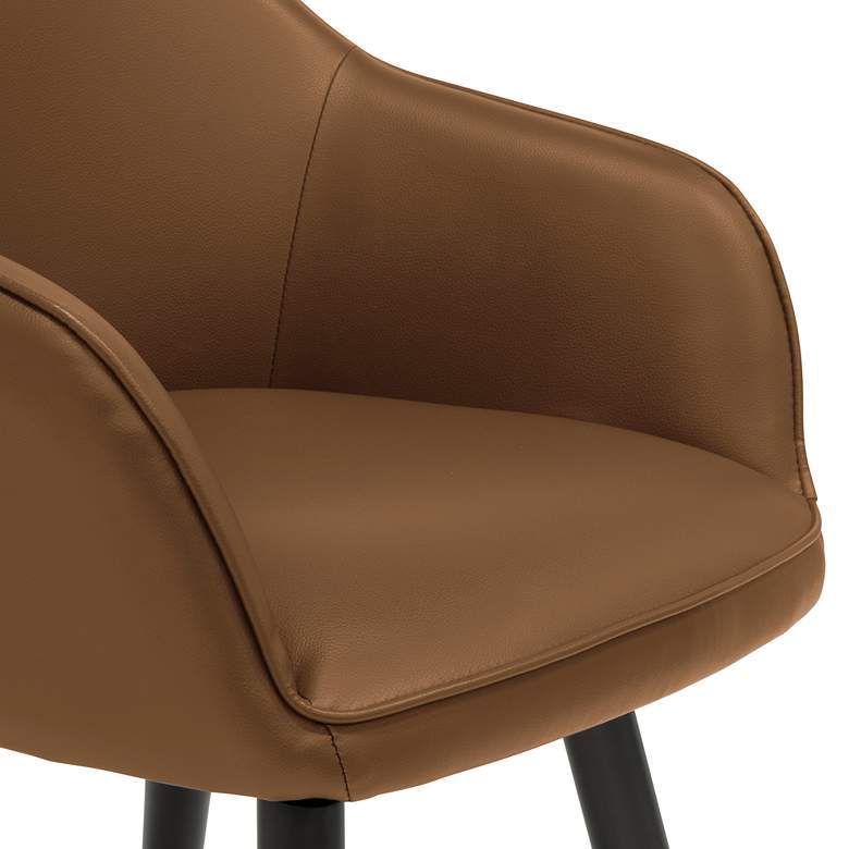 Image 3 Dome Caramel Brown Faux Leather Swivel Dining/Office Chair more views