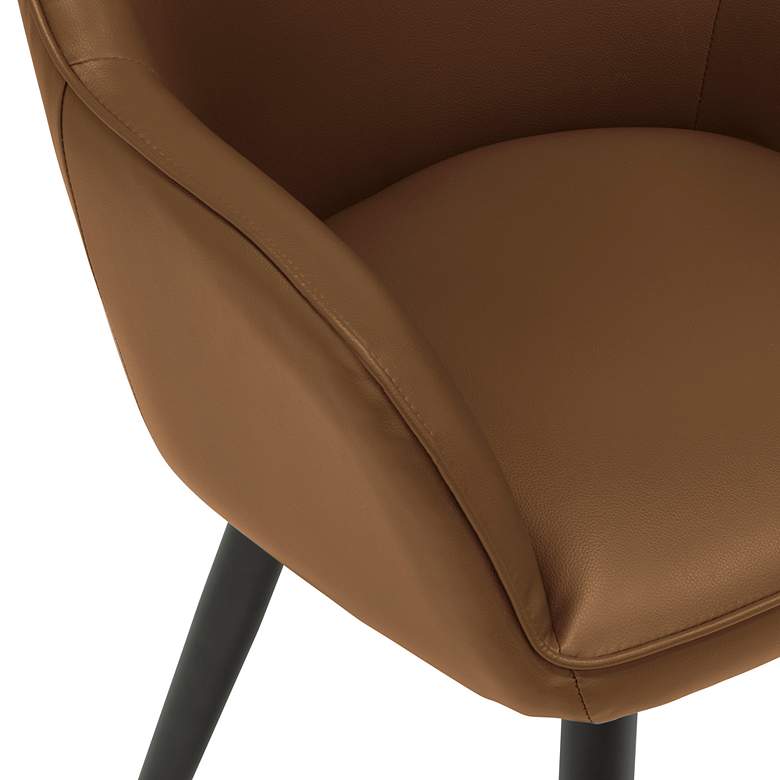 Image 4 Dome Caramel Brown Faux Leather Swivel Dining/Office Chair more views