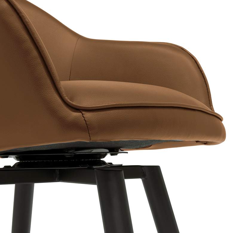 Image 5 Dome Caramel Brown Faux Leather Swivel Dining/Office Chair more views