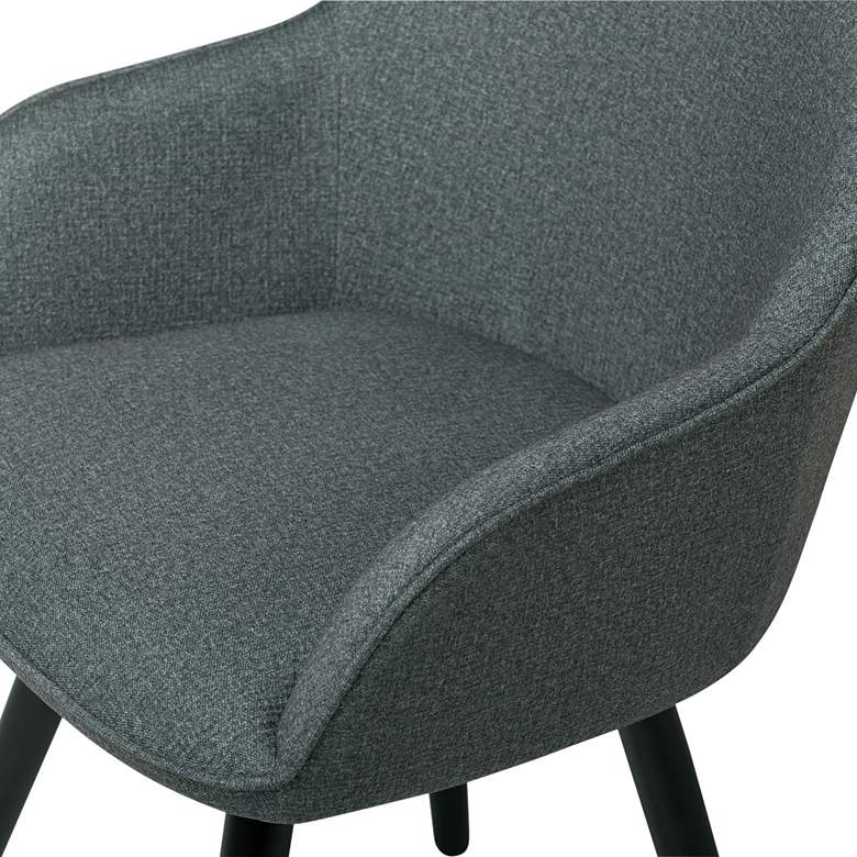 Image 3 Dome Charcoal Gray Fabric Swivel Dining/Office Chair more views