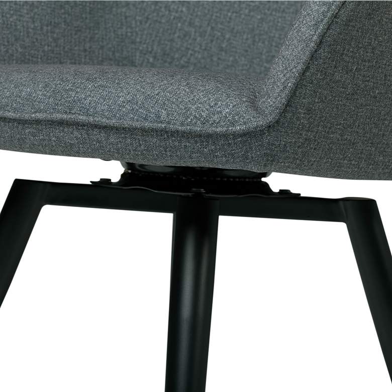 Image 4 Dome Charcoal Gray Fabric Swivel Dining/Office Chair more views