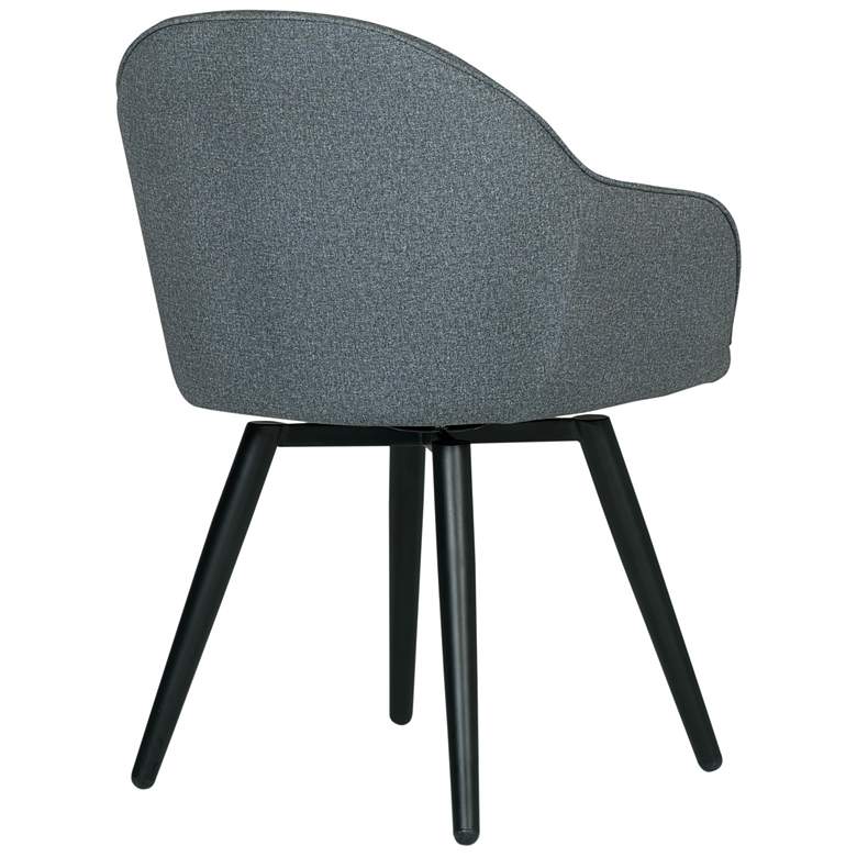 Image 6 Dome Charcoal Gray Fabric Swivel Dining/Office Chair more views