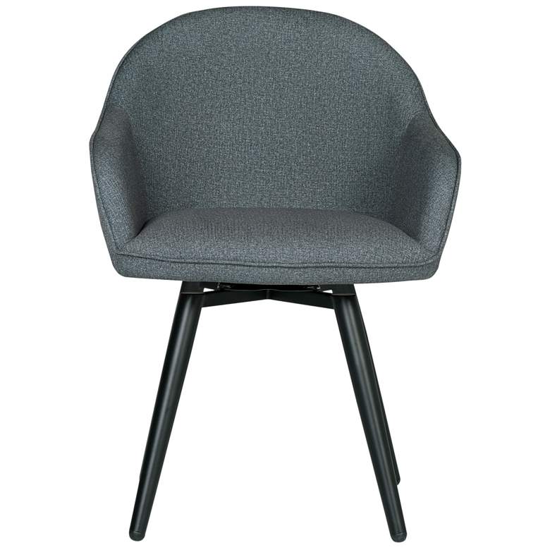 Image 7 Dome Charcoal Gray Fabric Swivel Dining/Office Chair more views