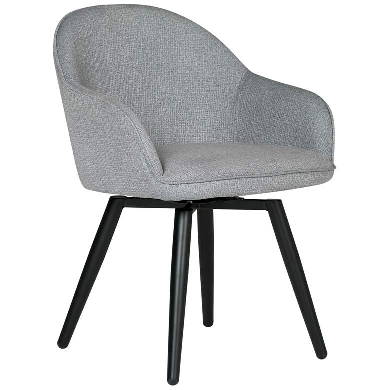 Image 3 Dome Heather Gray Fabric Swivel Dining/Office Chair