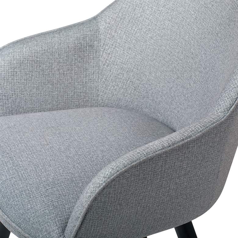 Image 4 Dome Heather Gray Fabric Swivel Dining/Office Chair more views