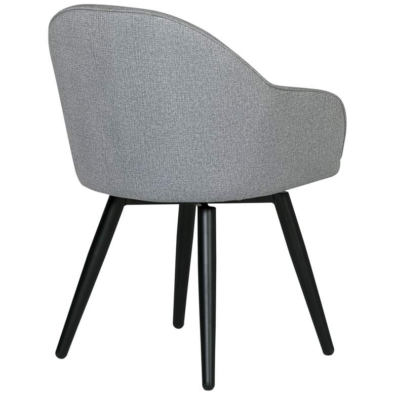 Image 7 Dome Heather Gray Fabric Swivel Dining/Office Chair more views