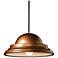 Dome Pendant - Antique Copper - Matte Black - Rigid Stem