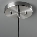 Image 7 Dome Pendant - Carbon Black - Brushed Nickel - Black Cord more views
