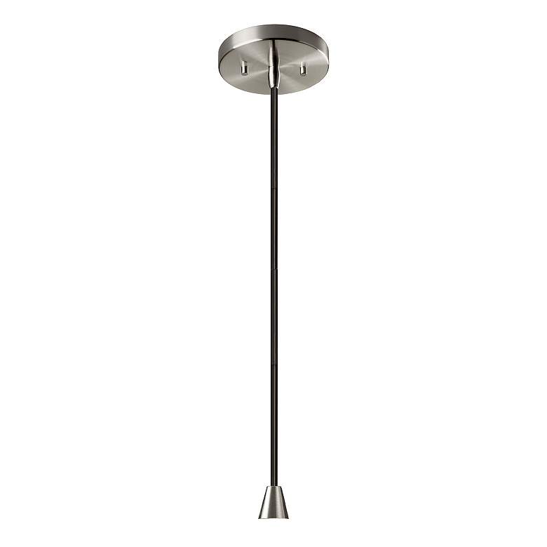 Image 2 Dome Pendant - Matte White - Polished Chrome - Black Cord more views