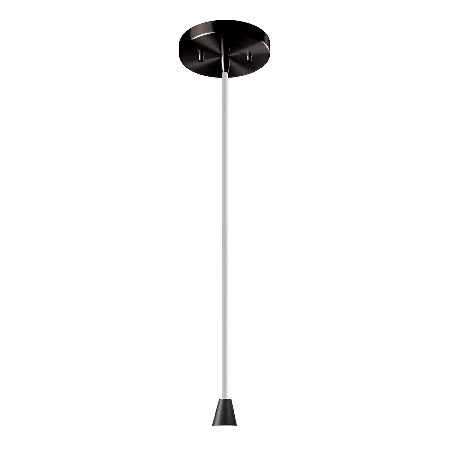 Image 2 Dome Pendant - Terra Cotta - Matte Black - White Cord - Made to Order more views