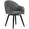 Dome Smoke Gray Faux Leather Swivel Dining/Office Chair