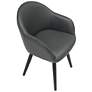 Dome Smoke Gray Faux Leather Swivel Dining/Office Chair in scene
