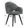 Dome Smoke Gray Faux Leather Swivel Dining/Office Chair in scene