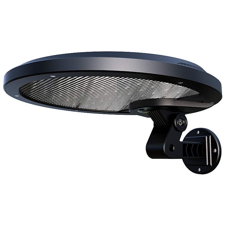 Image 1 Domex 7 1/2 inch High Black Solar Mini UFO LED Flood Light