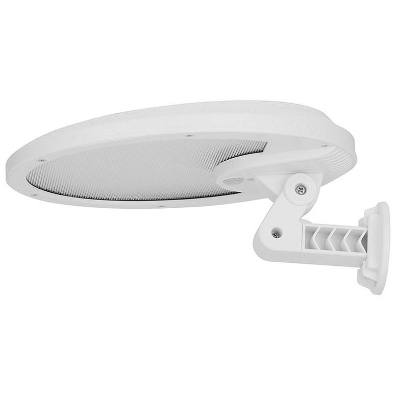 Domex 7 1/2&quot; High White Solar Mini UFO LED Flood Light