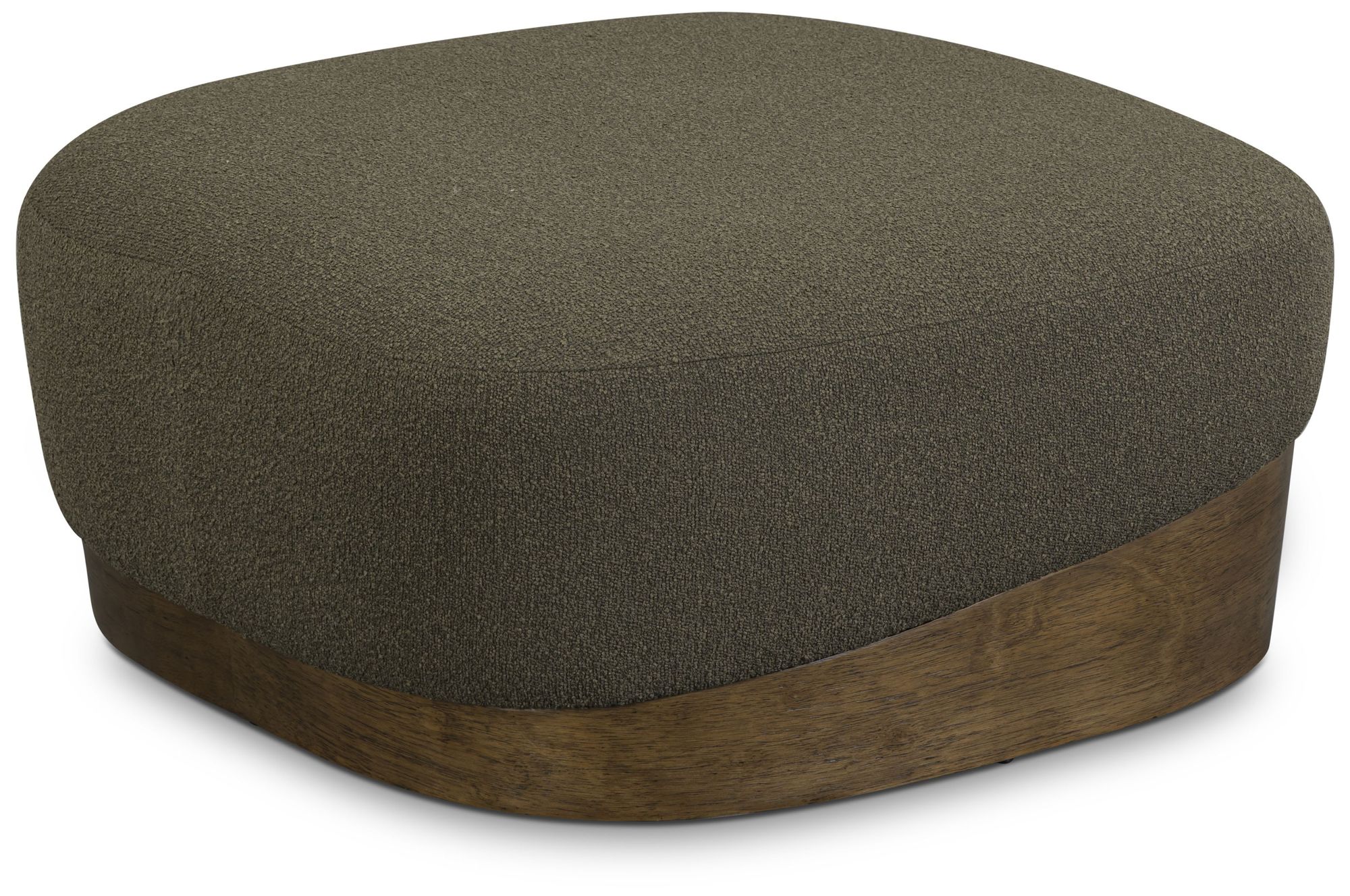 Image 2 Domina Kale Green Boucle Ottoman more views