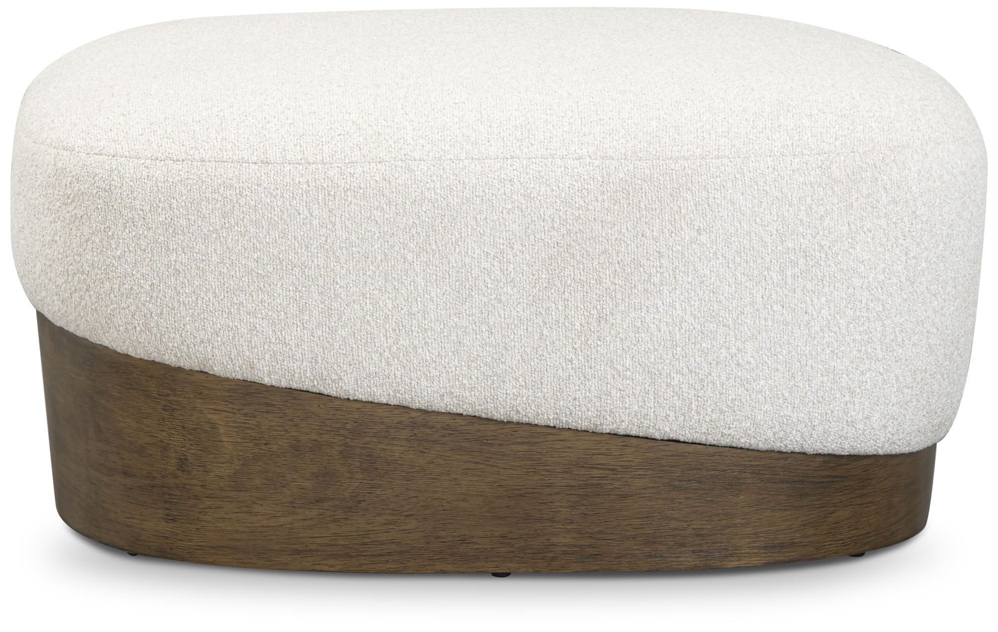 Image 2 Domina Sugar Off-White Boucle Ottoman more views