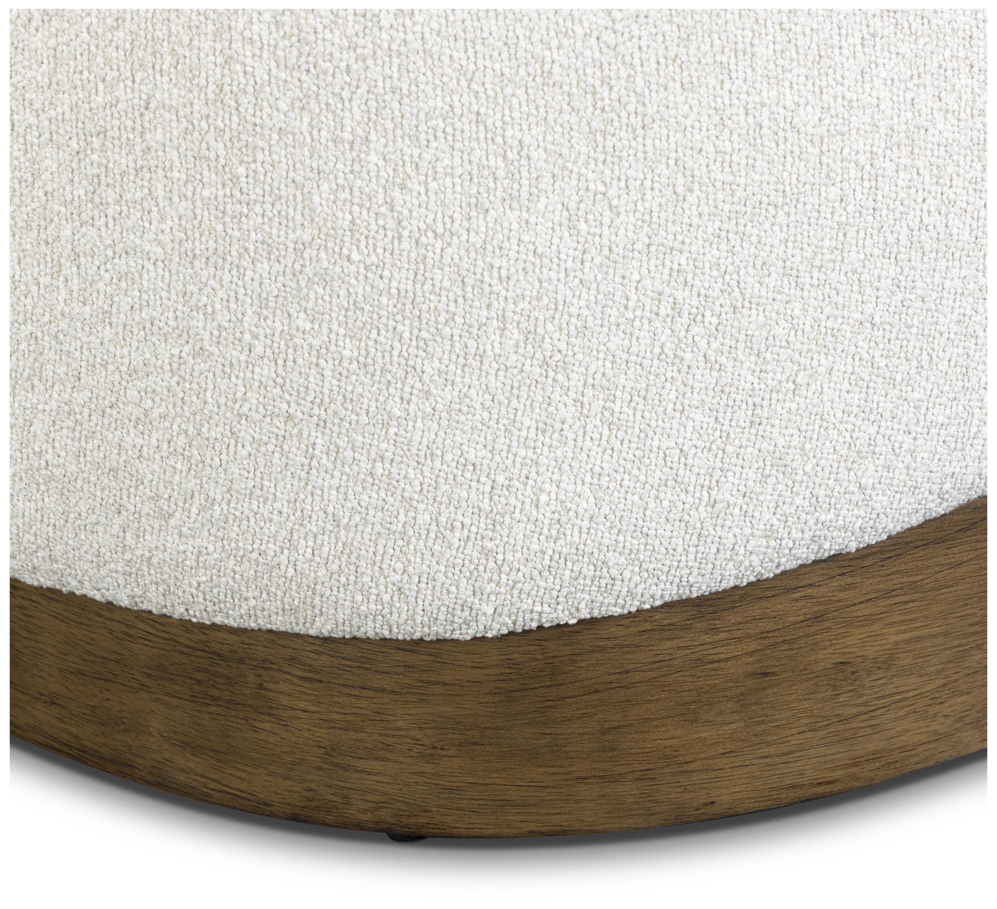Image 4 Domina Sugar Off-White Boucle Ottoman more views