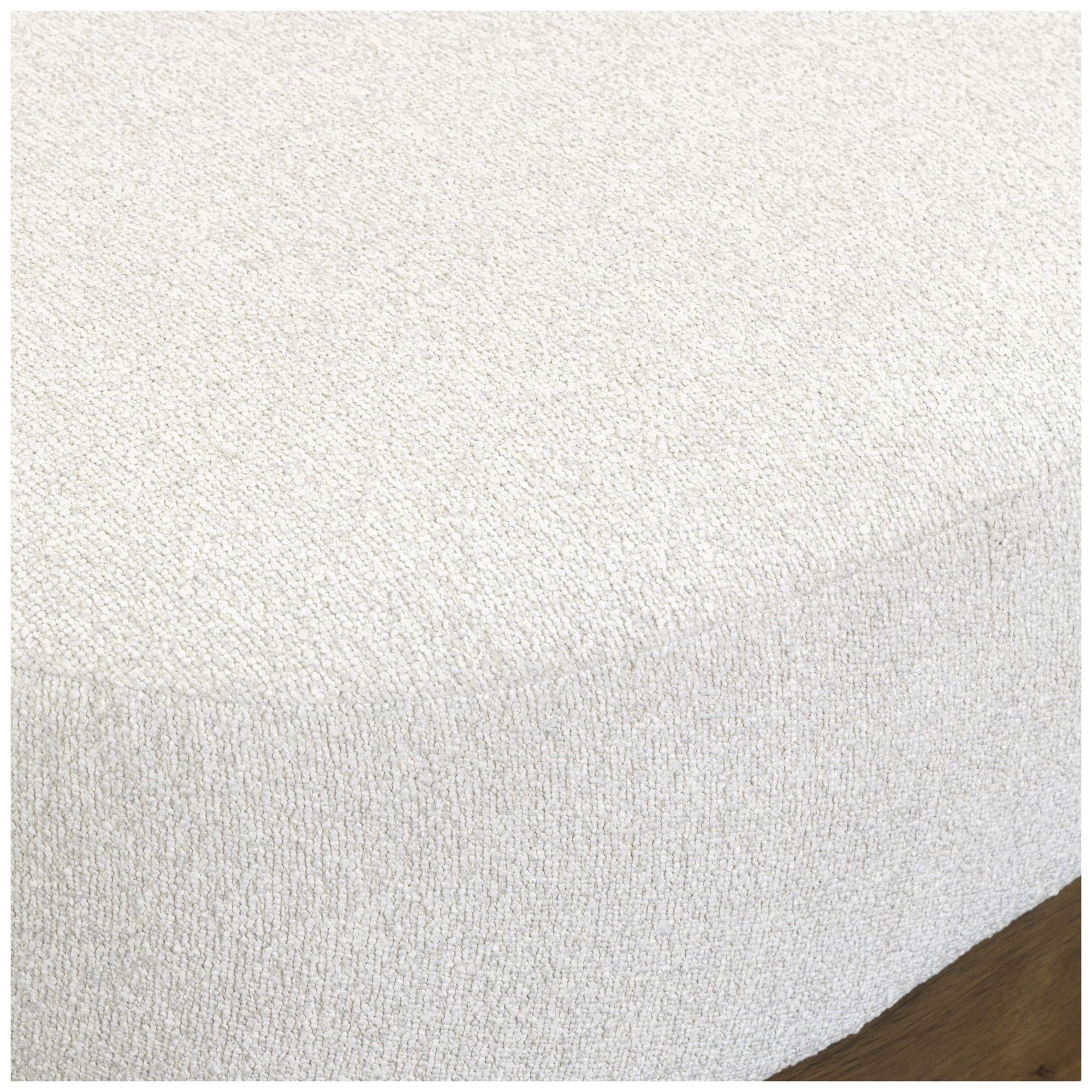 Image 5 Domina Sugar Off-White Boucle Ottoman more views