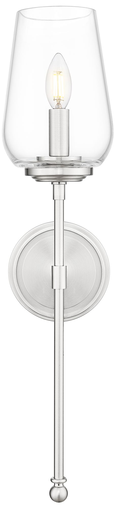 Image 4 Dominique by Z-Lite Brushed Nickel 1 Light Wall Sconce more views
