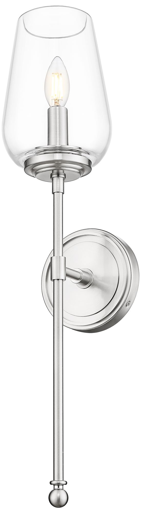 Image 5 Dominique by Z-Lite Brushed Nickel 1 Light Wall Sconce more views