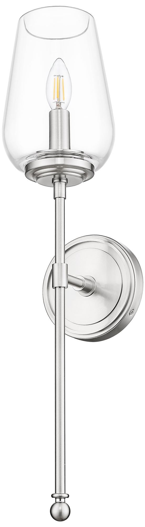 Image 7 Dominique by Z-Lite Brushed Nickel 1 Light Wall Sconce more views