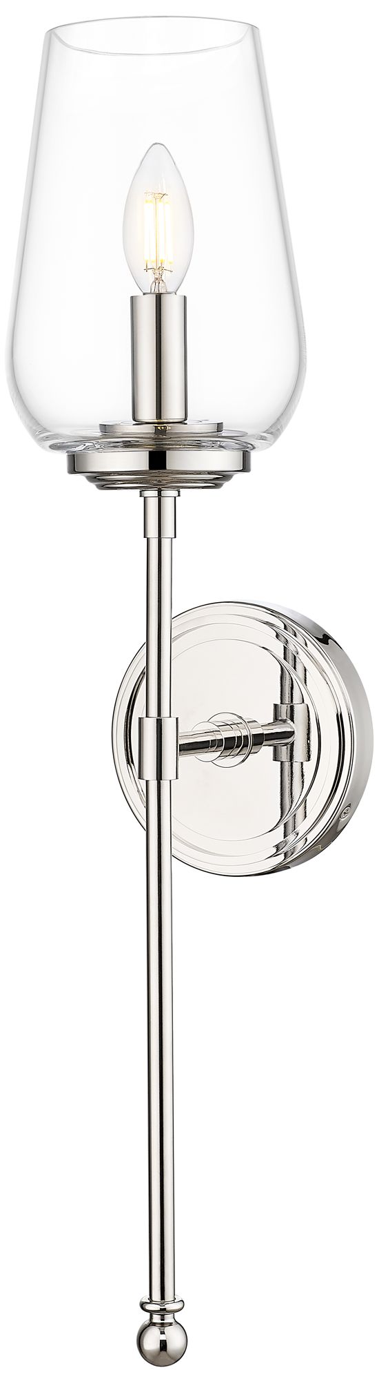 Dominique by Z-Lite Polished Nickel 1 Light Wall Sconce